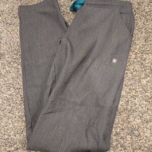 Figs High Waisted Yola Skinny Scrub Pants Graphite XS Tall